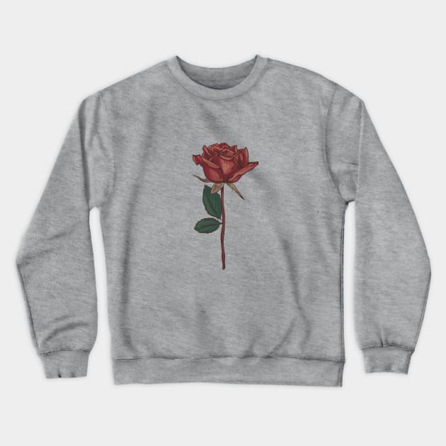 Vintage Rose Crewneck Sweatshirt by rebelshop